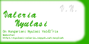 valeria nyulasi business card